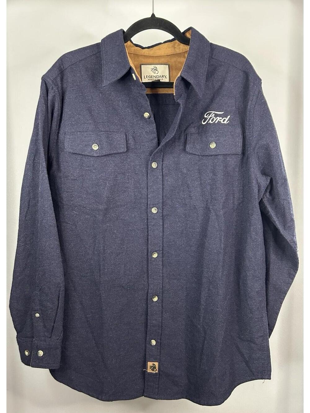 Legendary Whitetails Ford Logo Long Sleeve Button Down Shirt Men’s Size Large